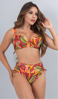 Biquíni Meia Taça + Hot Pant Estrela Do Mar Hot Leaves
