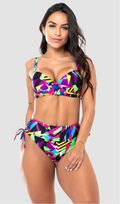 Biquíni Meia Taça + Hot Pant Estrela Do Mar Colorful