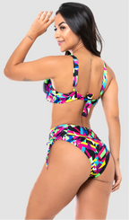 Biquíni Meia Taça + Hot Pant Estrela Do Mar Colorful