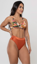 Biquini Meia Taça + Hot Pant Audrey Alma de Amêndoa