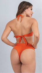 Biquini Meia Taça + Hot Pant  Mabella Páprica