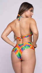 Biquini Meia Taça + Hot Pant Confort Multicolore