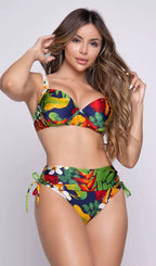Biquíni Meia Taça + Hot Pant Estrela Do Mar Fleurs