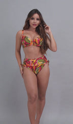Biquíni Meia Taça + Hot Pant Estrela Do Mar Hot Leaves
